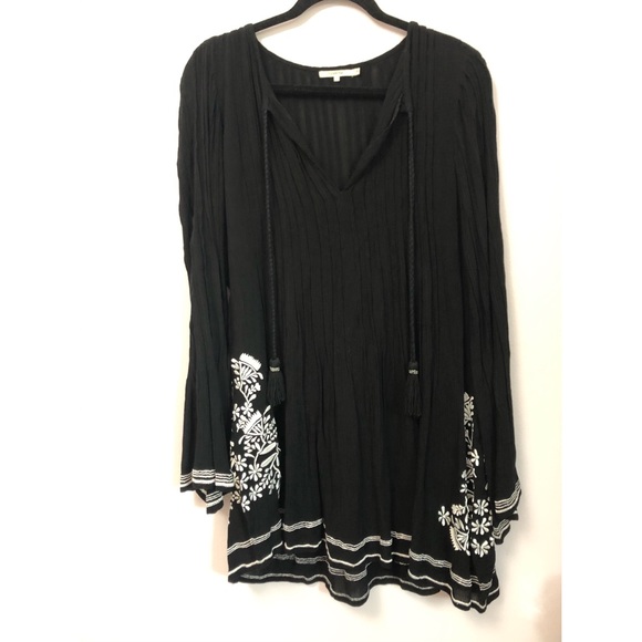 Revolve Tularosa Audrey Embroidery Dress in Black - Picture 6 of 6